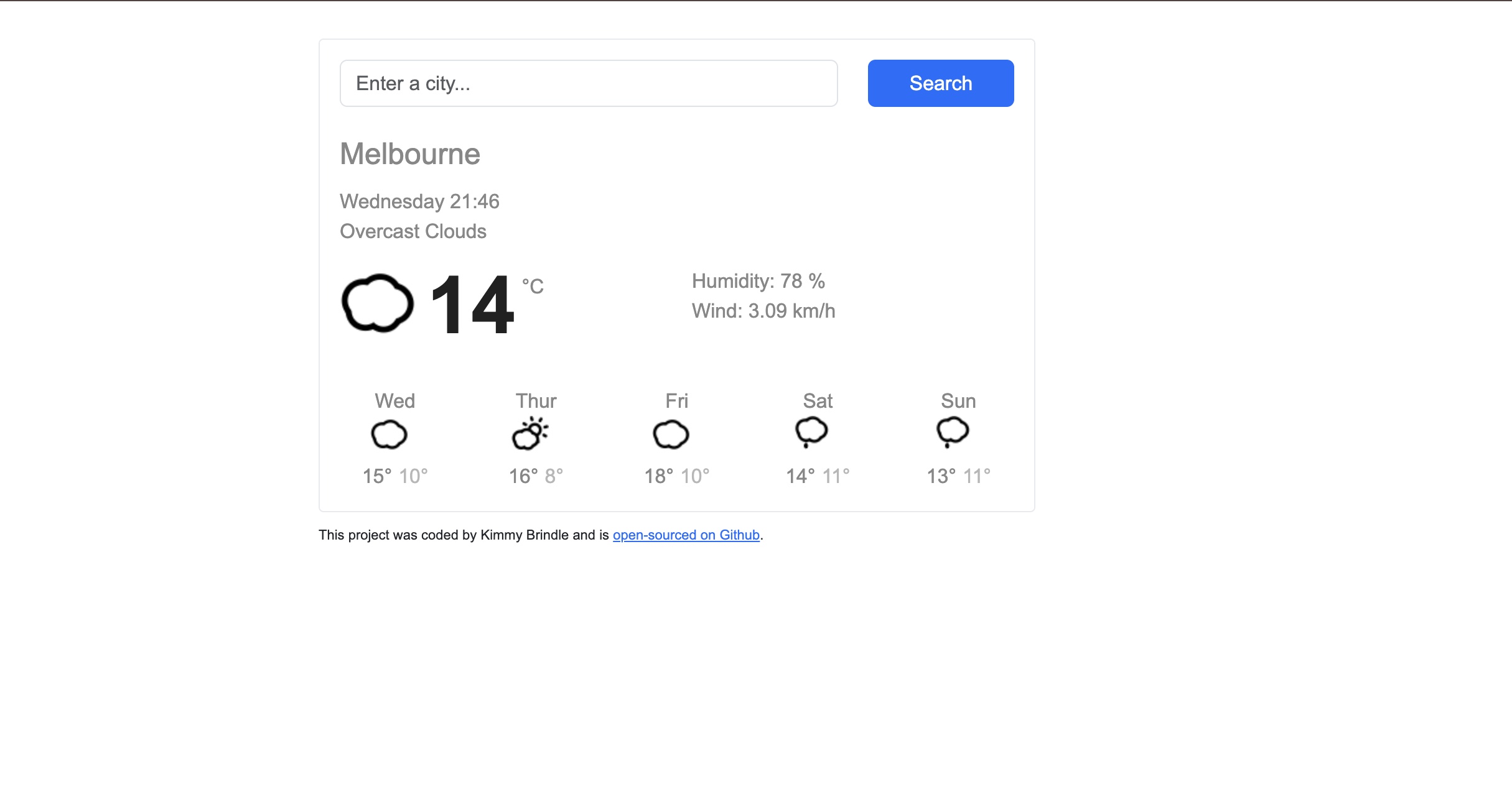weather project preview